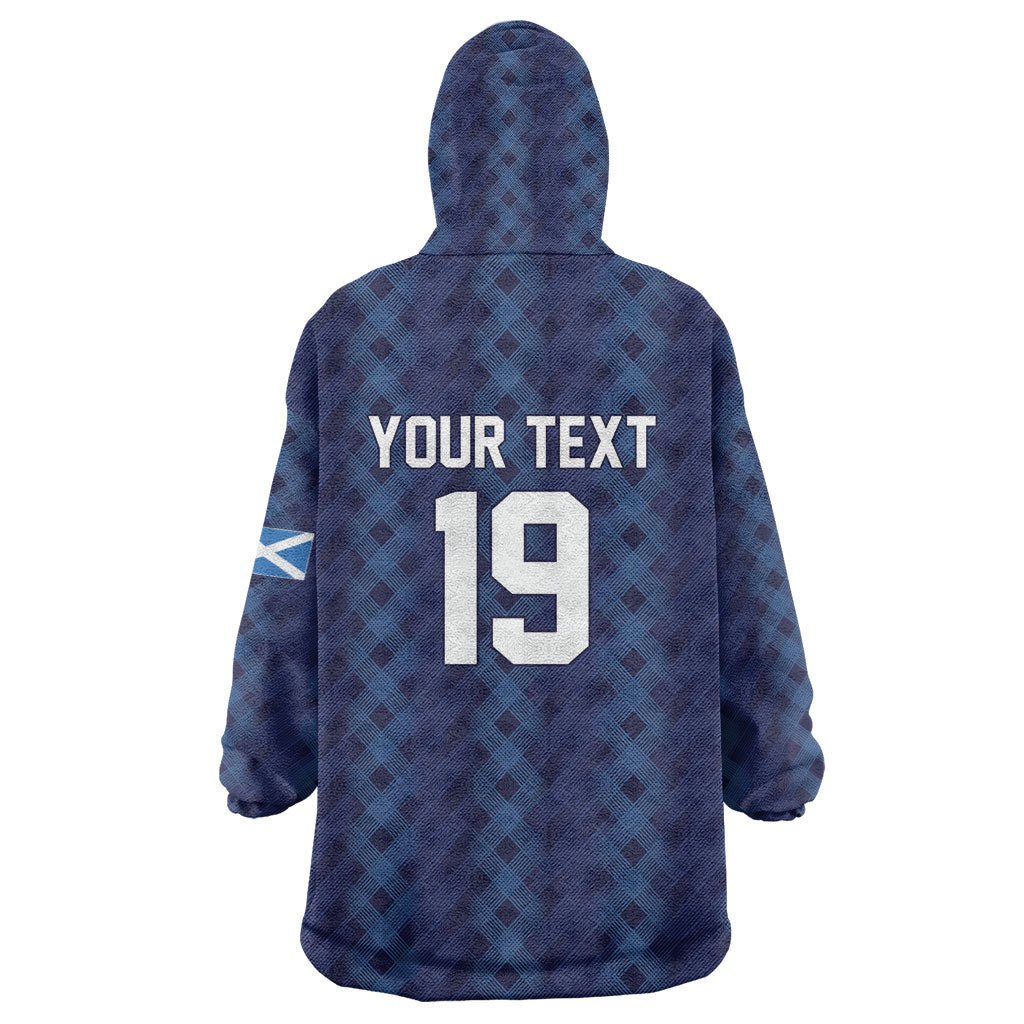 Custom World Football 2026 Scotland Wearable Blanket Hoodie Scottish Tartan Cupa na Cruinne Glory