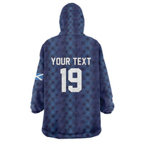 Custom World Football 2026 Scotland Wearable Blanket Hoodie Scottish Tartan Cupa na Cruinne Glory