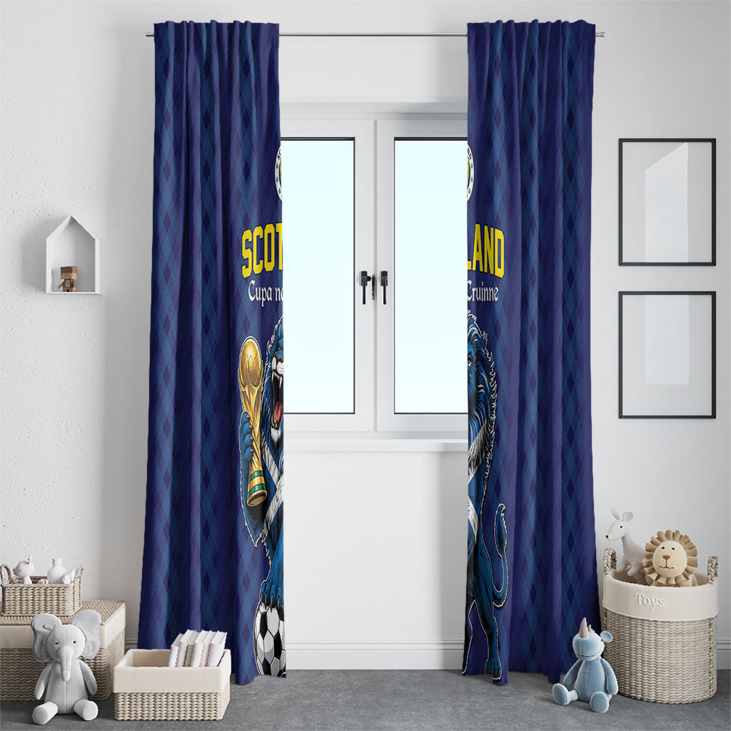 World Football 2026 Scotland Window Curtain Scottish Tartan Cupa na Cruinne Glory