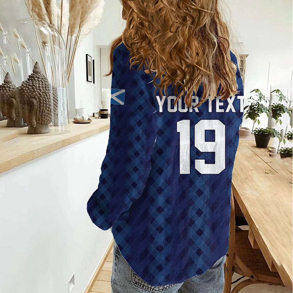 Custom World Football 2026 Scotland Women Casual Shirt Scottish Tartan Cupa na Cruinne Glory