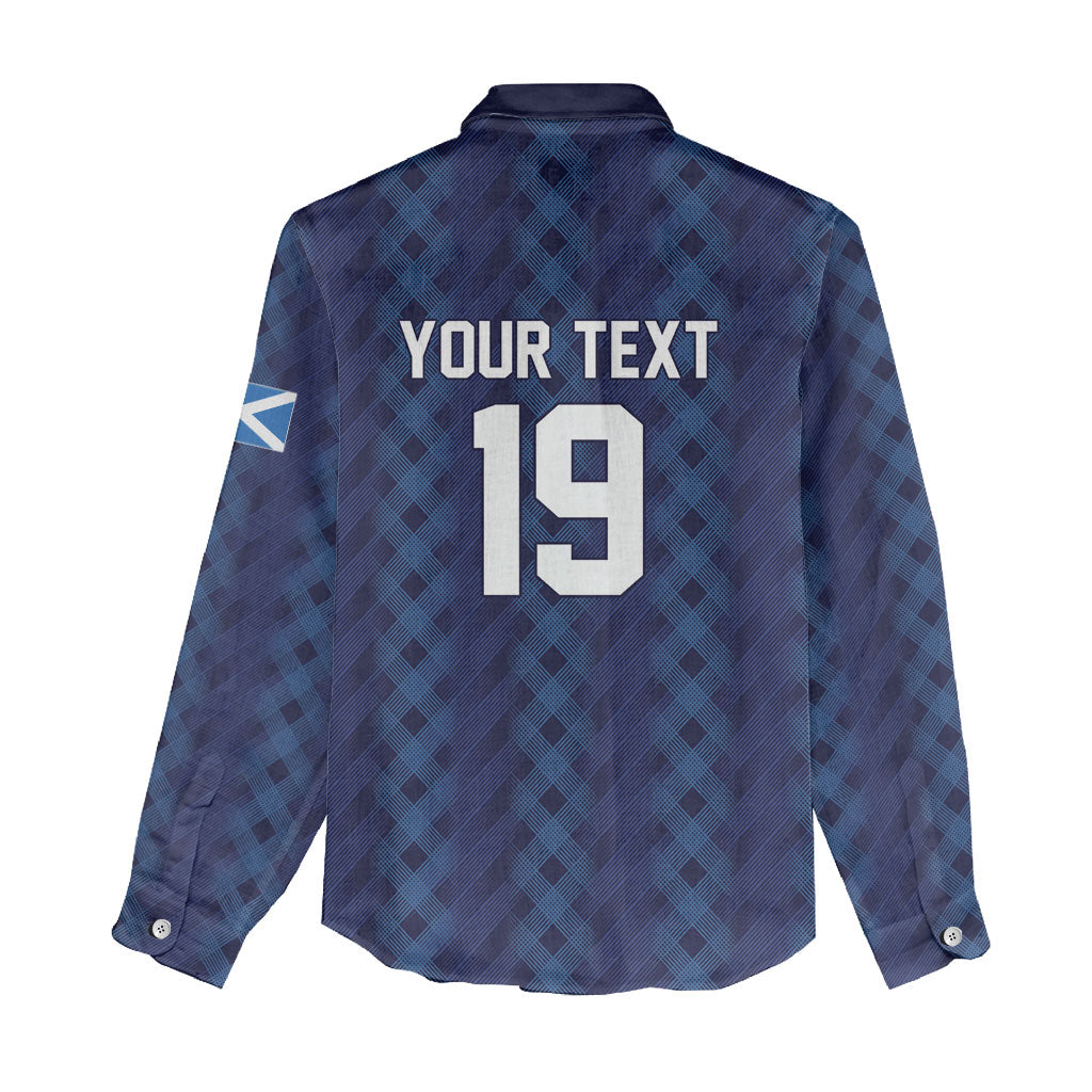 Custom World Football 2026 Scotland Women Casual Shirt Scottish Tartan Cupa na Cruinne Glory