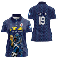Custom World Football 2026 Scotland Women Polo Shirt Scottish Tartan Cupa na Cruinne Glory