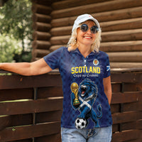 Custom World Football 2026 Scotland Women Polo Shirt Scottish Tartan Cupa na Cruinne Glory