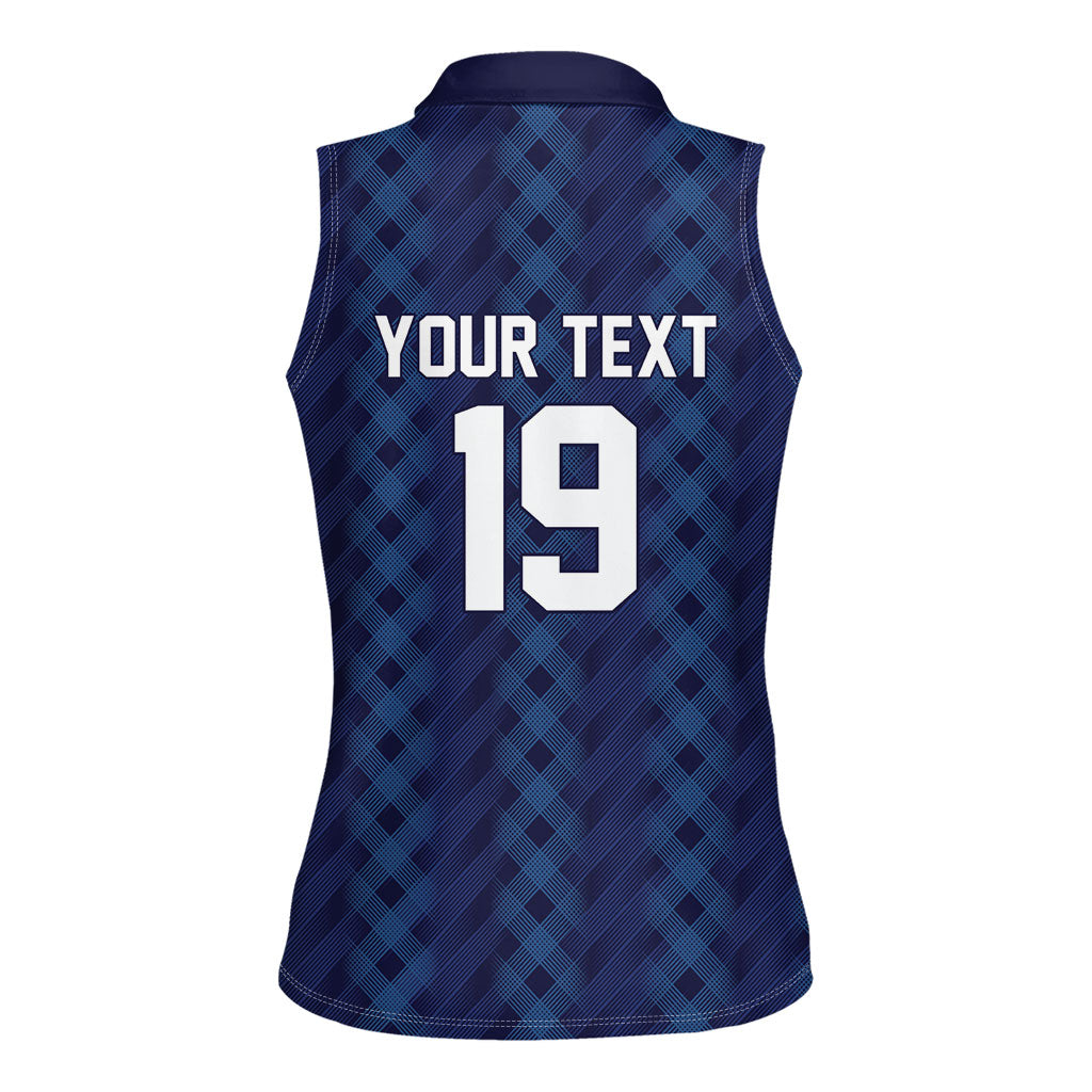 Custom World Football 2026 Scotland Women Sleeveless Polo Shirt Scottish Tartan Cupa na Cruinne Glory