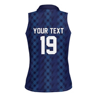 Custom World Football 2026 Scotland Women Sleeveless Polo Shirt Scottish Tartan Cupa na Cruinne Glory