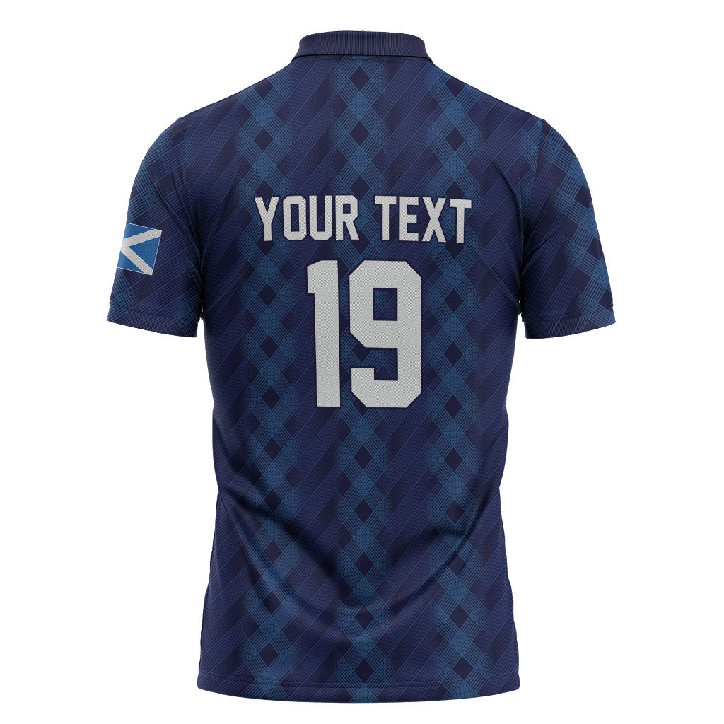 Custom World Football 2026 Scotland Zipper Polo Shirt Scottish Tartan Cupa na Cruinne Glory