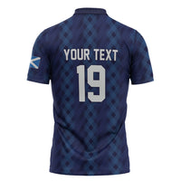 Custom World Football 2026 Scotland Zipper Polo Shirt Scottish Tartan Cupa na Cruinne Glory