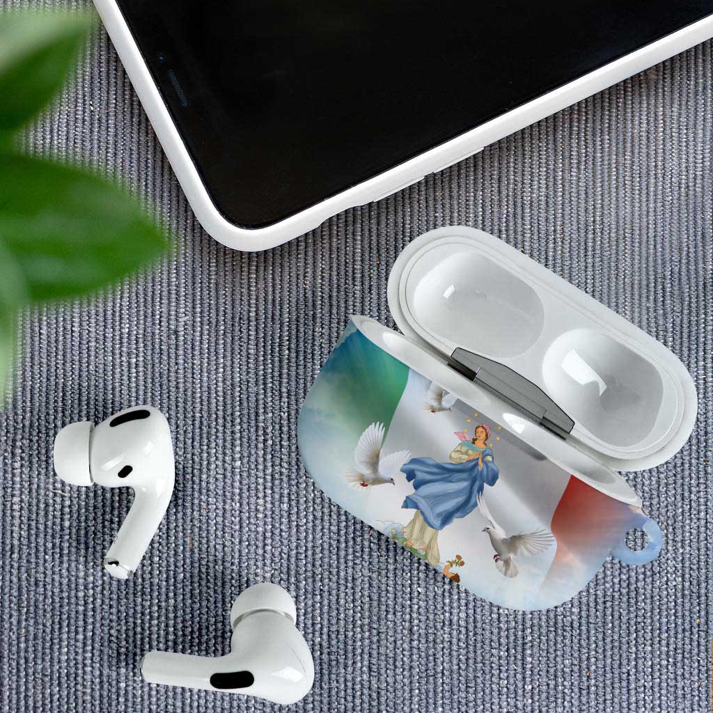 Italy Assumption Of Mary AirPods Case Blessed Virgin Mary Angel And Dove - Wonder Print Shop
