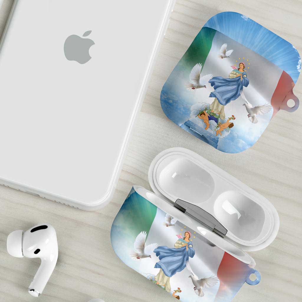 Italy Assumption Of Mary AirPods Case Blessed Virgin Mary Angel And Dove - Wonder Print Shop