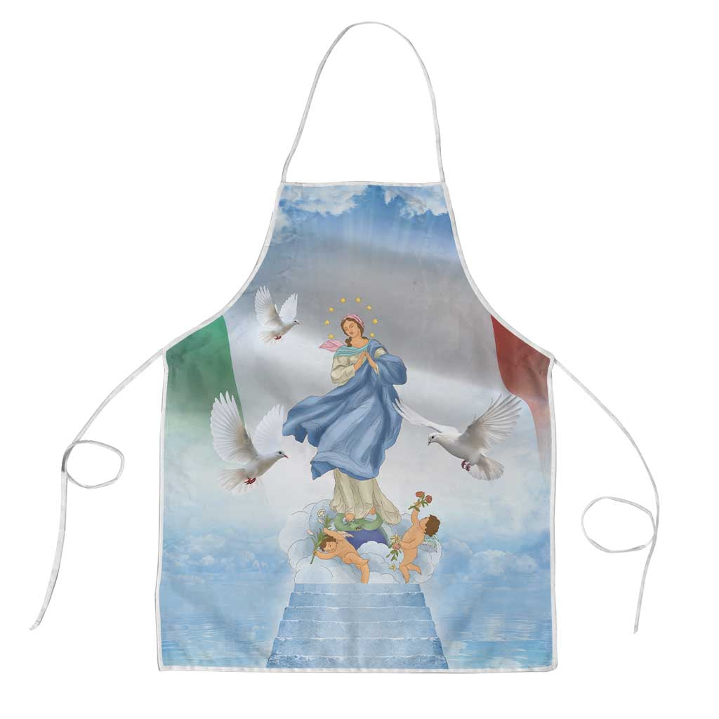 Italy Assumption Of Mary Apron Blessed Virgin Mary Angel And Dove - Wonder Print Shop