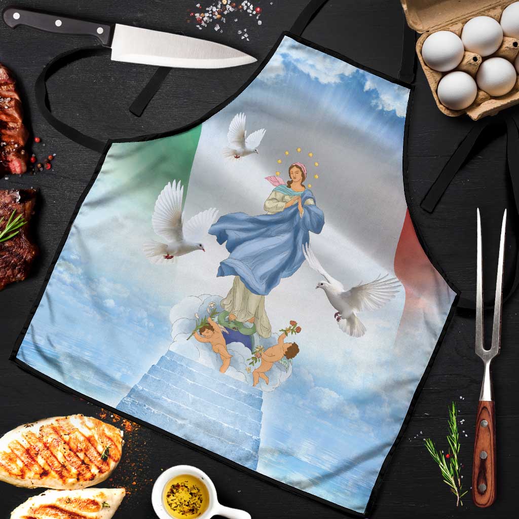 Italy Assumption Of Mary Apron Blessed Virgin Mary Angel And Dove - Wonder Print Shop