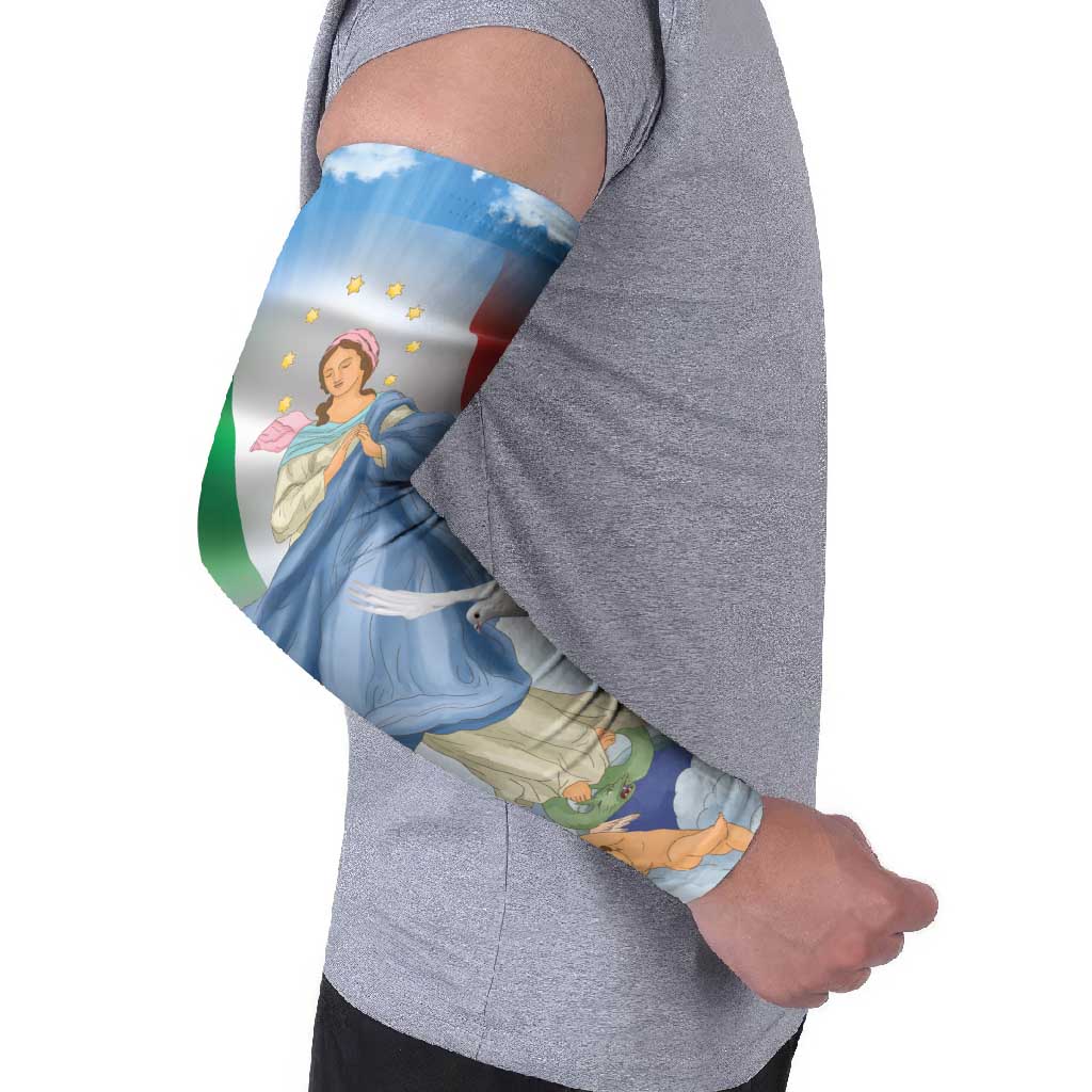 Italy Assumption Of Mary Arm Sleeves Blessed Virgin Mary Angel And Dove - Wonder Print Shop