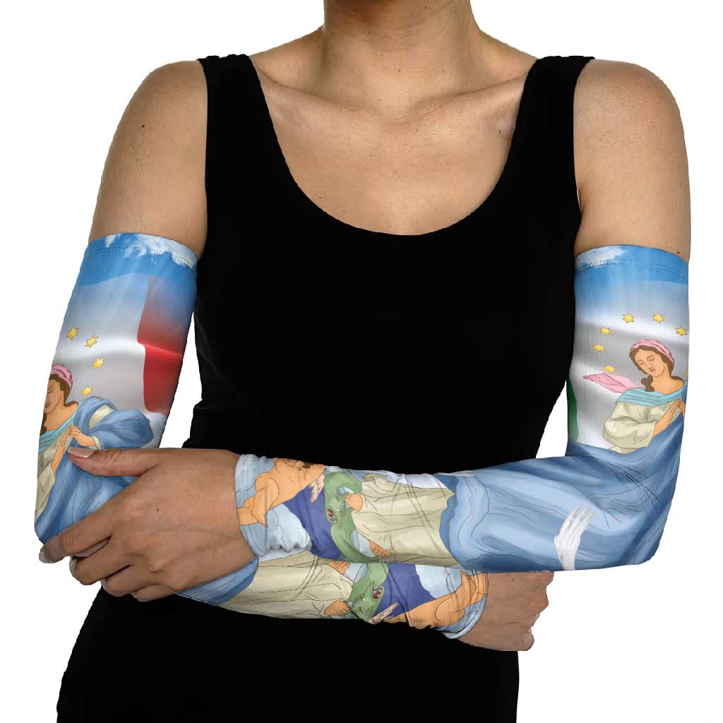Italy Assumption Of Mary Arm Sleeves Blessed Virgin Mary Angel And Dove - Wonder Print Shop