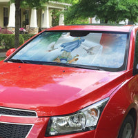 Italy Assumption Of Mary Auto Sun Shade Blessed Virgin Mary Angel And Dove - Wonder Print Shop