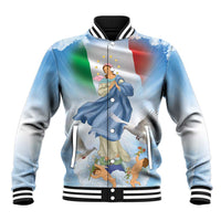 Italy Assumption Of Mary Baseball Jacket Blessed Virgin Mary Angel And Dove LT19