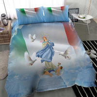 Italy Assumption Of Mary Bedding Set Blessed Virgin Mary Angel And Dove - Wonder Print Shop