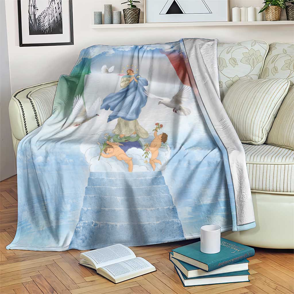 Italy Assumption Of Mary Blanket Blessed Virgin Mary Angel And Dove - Wonder Print Shop