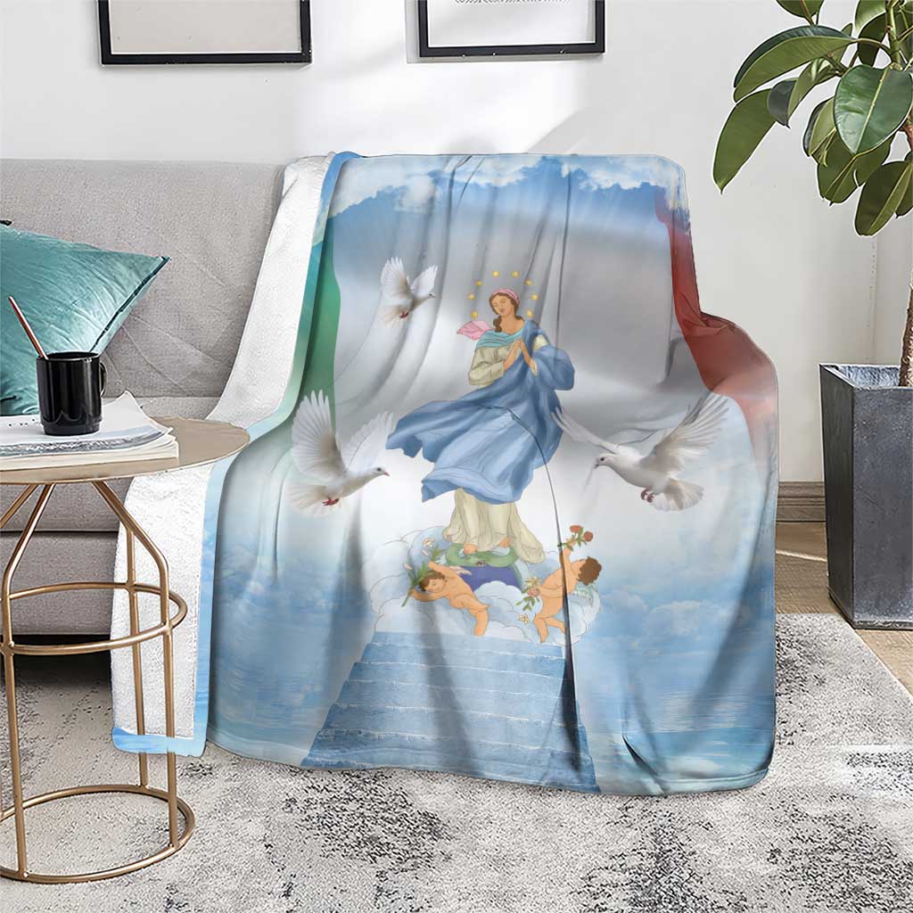 Italy Assumption Of Mary Blanket Blessed Virgin Mary Angel And Dove - Wonder Print Shop