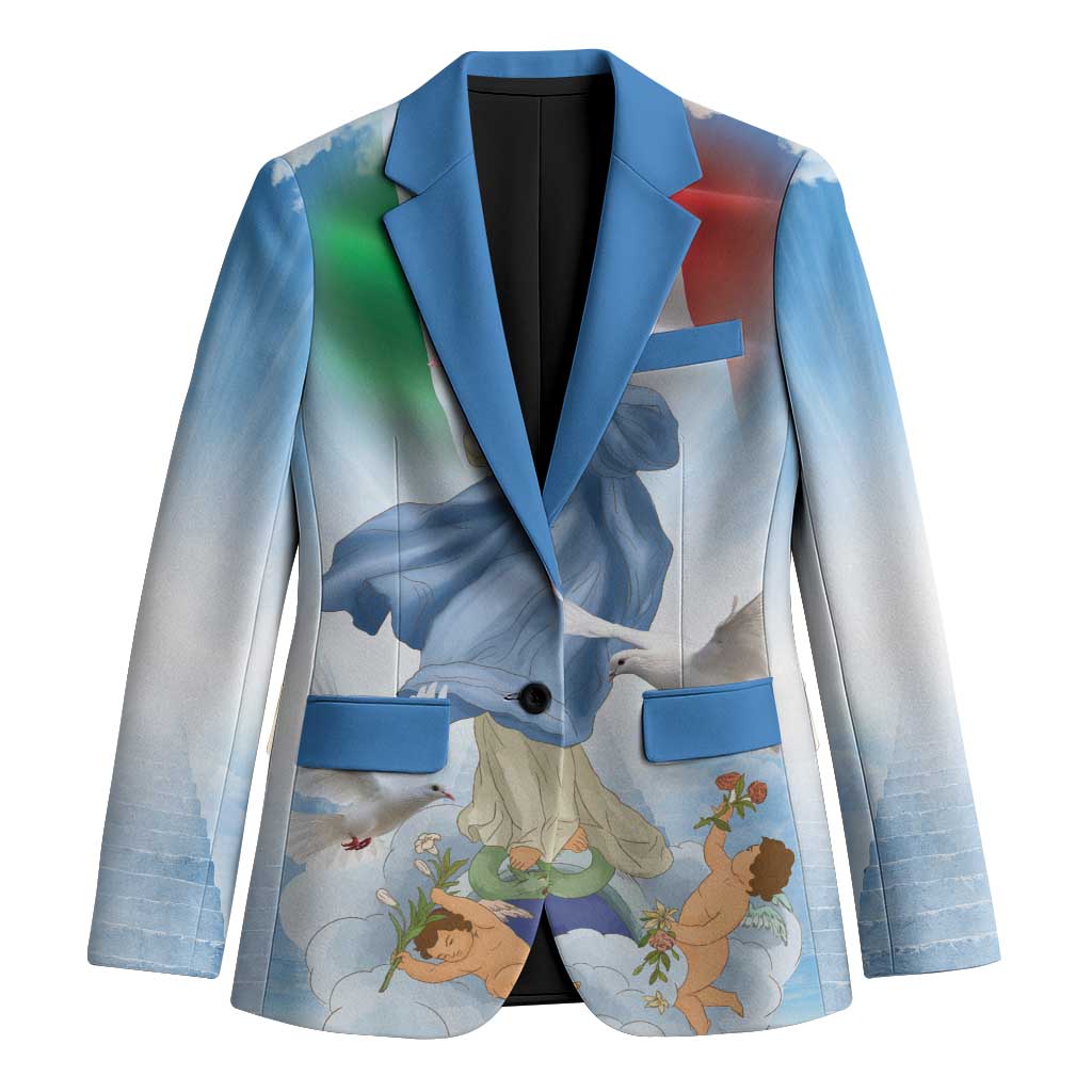 Italy Assumption Of Mary Blazer Blessed Virgin Mary Angel And Dove - Wonder Print Shop
