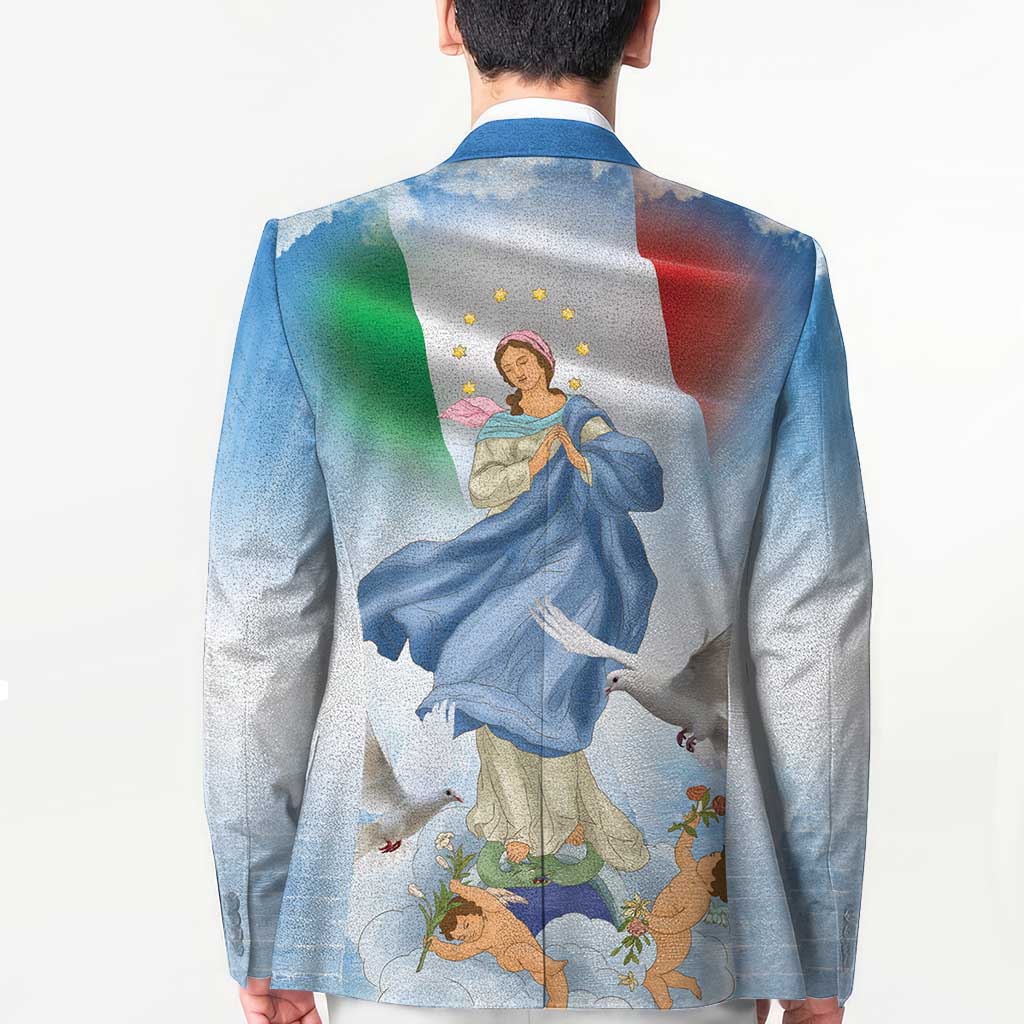 Italy Assumption Of Mary Blazer Blessed Virgin Mary Angel And Dove - Wonder Print Shop