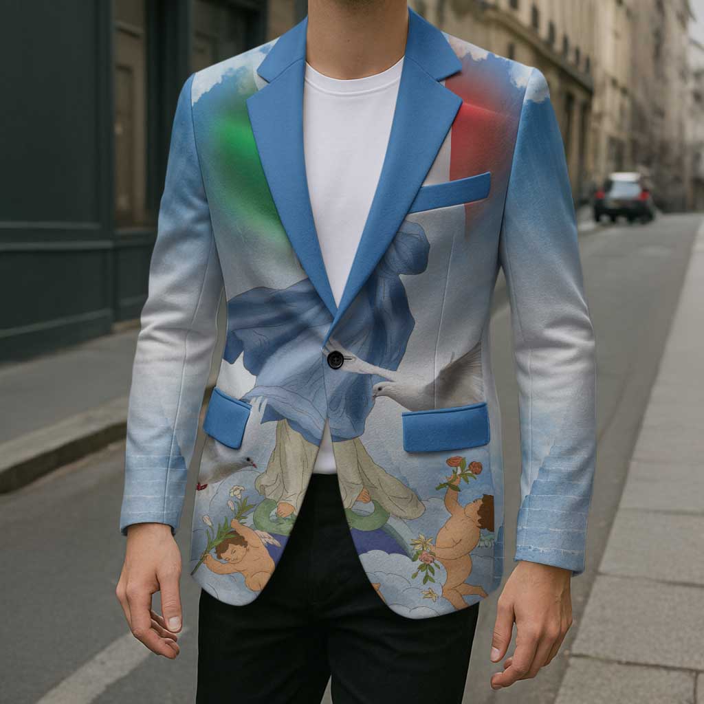 Italy Assumption Of Mary Blazer Blessed Virgin Mary Angel And Dove - Wonder Print Shop