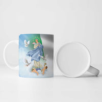 Italy Assumption Of Mary Ceramic Mug Blessed Virgin Mary Angel And Dove - Wonder Print Shop