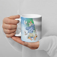 Italy Assumption Of Mary Ceramic Mug Blessed Virgin Mary Angel And Dove - Wonder Print Shop