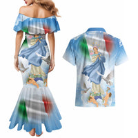 Italy Assumption Of Mary Couples Matching Mermaid Dress and Hawaiian Shirt Blessed Virgin Mary Angel And Dove LT19