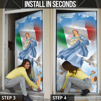 Italy Assumption Of Mary Door Cover Blessed Virgin Mary Angel And Dove - Wonder Print Shop