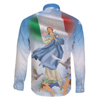 Italy Assumption Of Mary Family Matching Off The Shoulder Long Sleeve Dress and Hawaiian Shirt Blessed Virgin Mary Angel And Dove LT19
