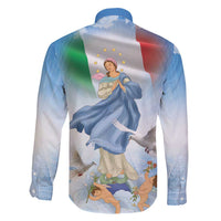 Italy Assumption Of Mary Family Matching Off Shoulder Maxi Dress and Hawaiian Shirt Blessed Virgin Mary Angel And Dove LT19