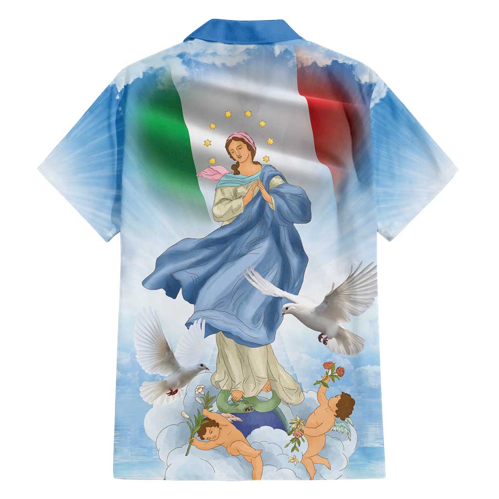 Italy Assumption Of Mary Family Matching Summer Maxi Dress and Hawaiian Shirt Blessed Virgin Mary Angel And Dove LT19