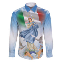 Italy Assumption Of Mary Family Matching Summer Maxi Dress and Hawaiian Shirt Blessed Virgin Mary Angel And Dove LT19