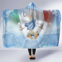 Italy Assumption Of Mary Hooded Blanket Blessed Virgin Mary Angel And Dove - Wonder Print Shop