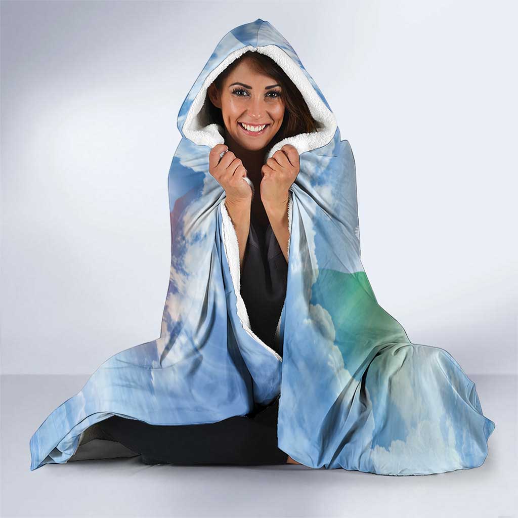 Italy Assumption Of Mary Hooded Blanket Blessed Virgin Mary Angel And Dove - Wonder Print Shop
