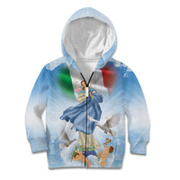Italy Assumption Of Mary Kid Hoodie Blessed Virgin Mary Angel And Dove LT19