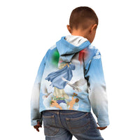 Italy Assumption Of Mary Kid Hoodie Blessed Virgin Mary Angel And Dove LT19