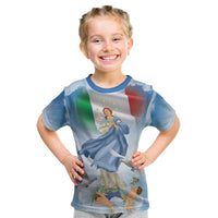 Italy Assumption Of Mary Kid T Shirt Blessed Virgin Mary Angel And Dove LT19