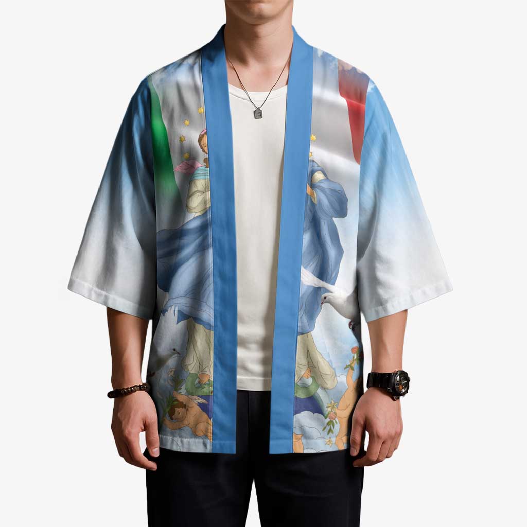 Italy Assumption Of Mary Kimono Blessed Virgin Mary Angel And Dove - Wonder Print Shop
