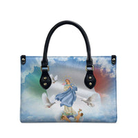 Italy Assumption Of Mary Leather Bag Blessed Virgin Mary Angel And Dove - Wonder Print Shop