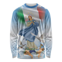 Italy Assumption Of Mary Long Sleeve Shirt Blessed Virgin Mary Angel And Dove LT19