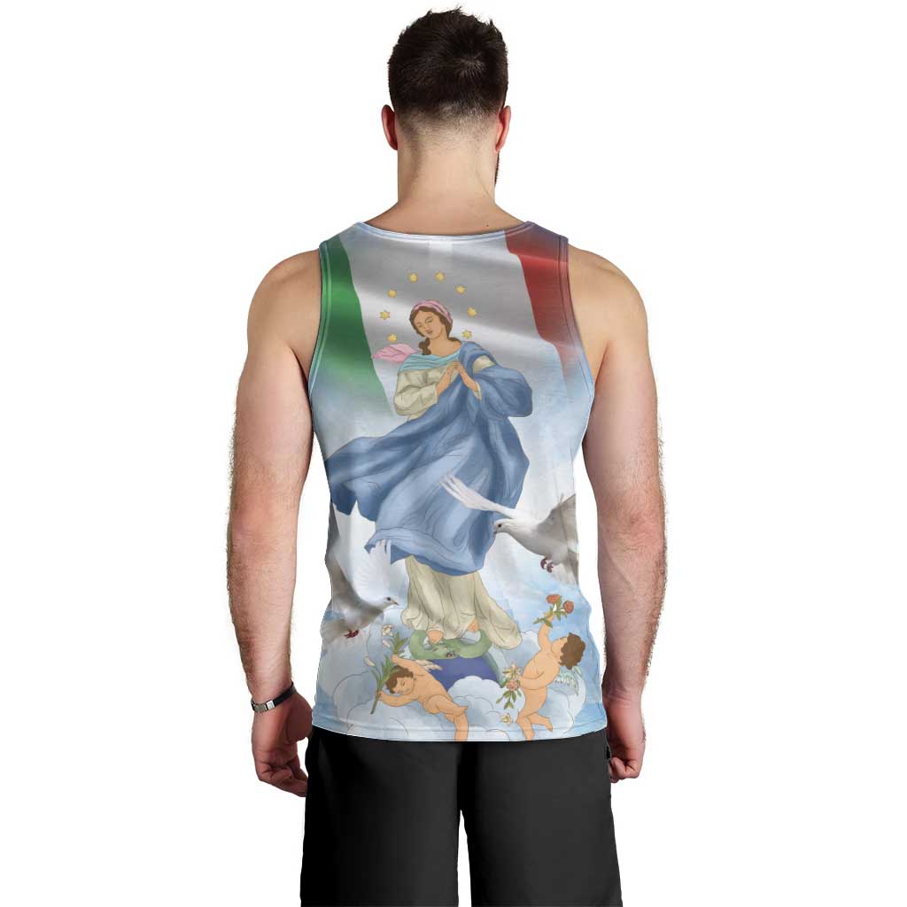 Italy Assumption Of Mary Men Tank Top Blessed Virgin Mary Angel And Dove LT19