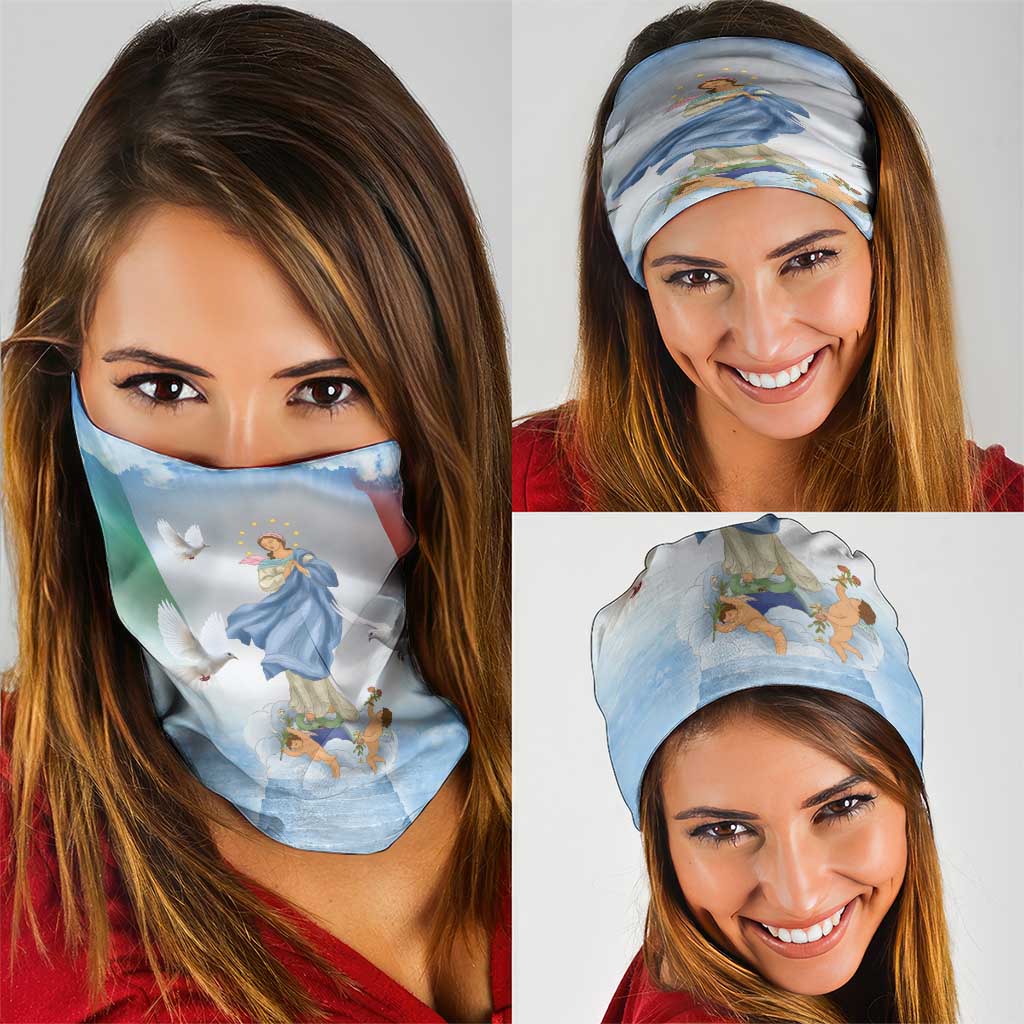 Italy Assumption Of Mary Neck Gaiter Blessed Virgin Mary Angel And Dove - Wonder Print Shop