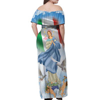 Italy Assumption Of Mary Off Shoulder Maxi Dress Blessed Virgin Mary Angel And Dove LT19