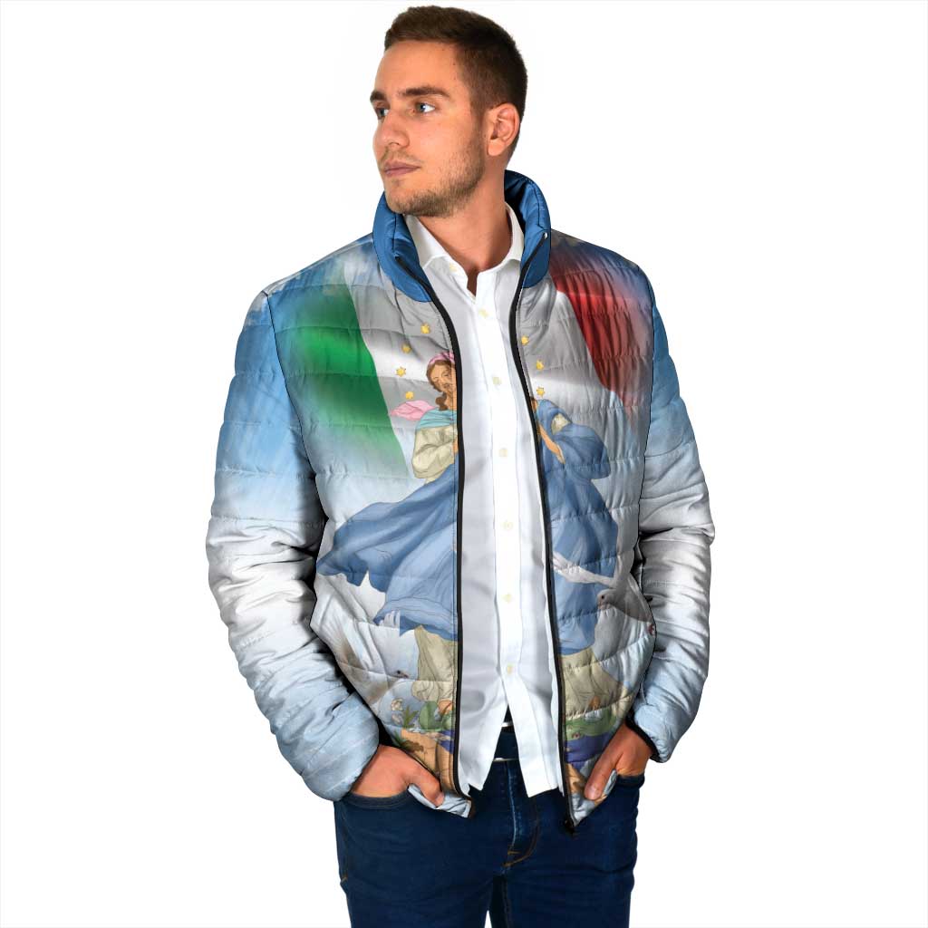 Italy Assumption Of Mary Padded Jacket Blessed Virgin Mary Angel And Dove - Wonder Print Shop