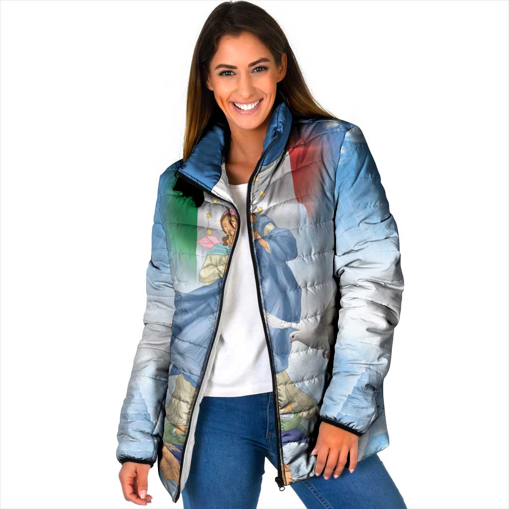 Italy Assumption Of Mary Padded Jacket Blessed Virgin Mary Angel And Dove - Wonder Print Shop