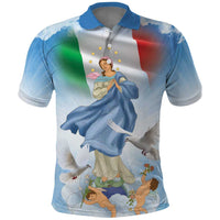 Italy Assumption Of Mary Polo Shirt Blessed Virgin Mary Angel And Dove LT19
