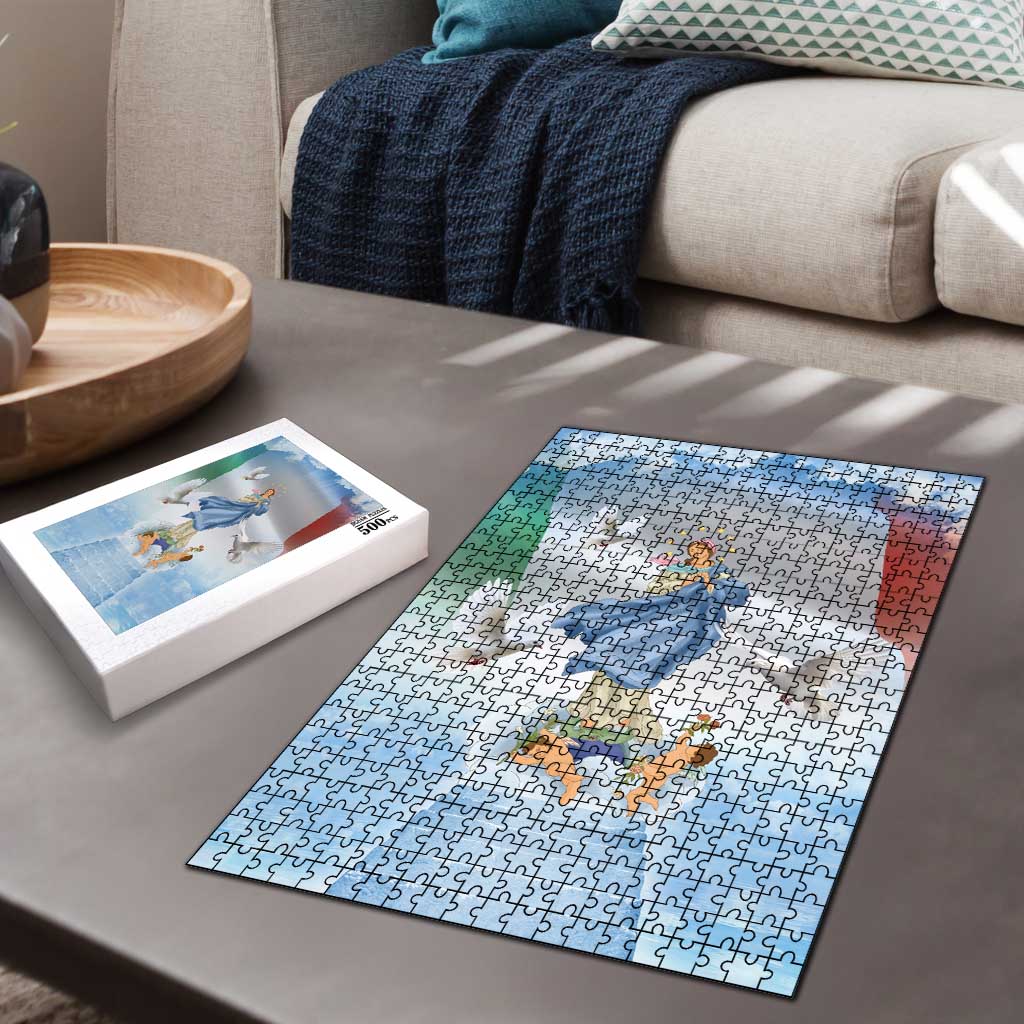 Italy Assumption Of Mary Puzzle Blessed Virgin Mary Angel And Dove - Wonder Print Shop