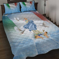 Italy Assumption Of Mary Quilt Bed Set Blessed Virgin Mary Angel And Dove - Wonder Print Shop