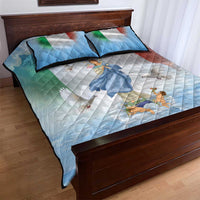 Italy Assumption Of Mary Quilt Bed Set Blessed Virgin Mary Angel And Dove - Wonder Print Shop